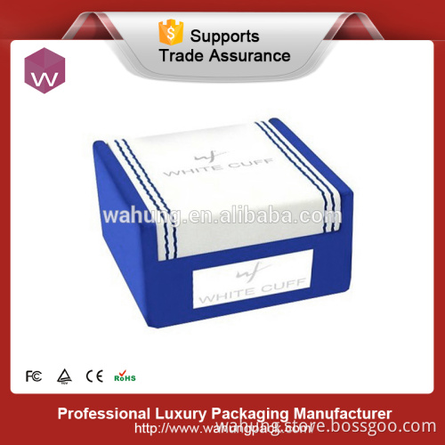 unqiue leather cufflink gift box, small cufflink storage box(WH-0297)